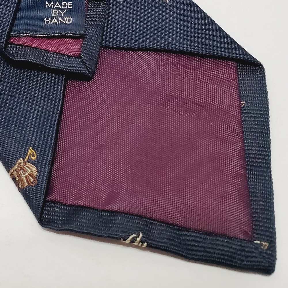 Polo Ralph Lauren Blue Geometric Men's Designer Silk Neck Tie Jacquard Fabric - Picture 4 of 5